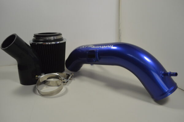 Cold Air Intake Kit for the Pontiac Solstice GXP and Saturn Sky Redline painted in Metallic Blue.