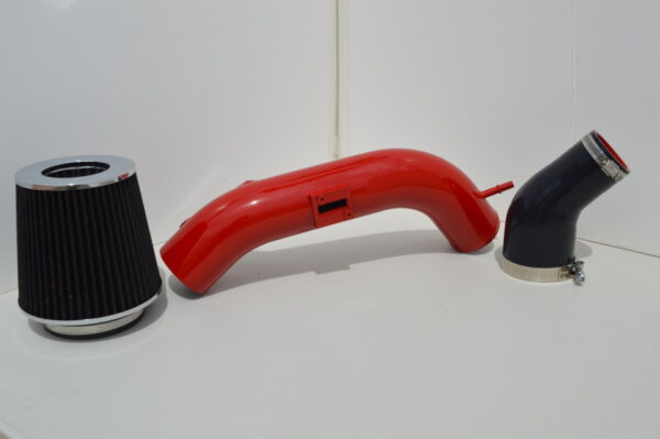 Short Ram Air Intake Kit for the LNF Powered Pontiac Solstice GXP / Saturn Sky Redline painted in Race Red.