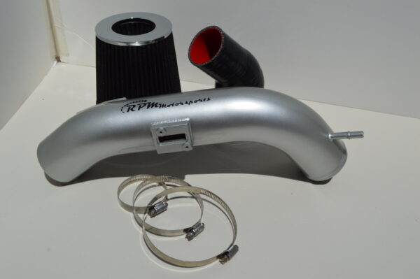 Short Ram Cold Air Intake for the Pontiac Solstice GXP and Saturn Sky Redline painted in Silver.