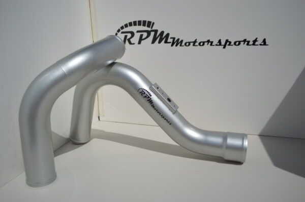 Upgraded Chargepipes for the Pontiac Solstice GXP and Saturn Sky Redline shown in Silver.