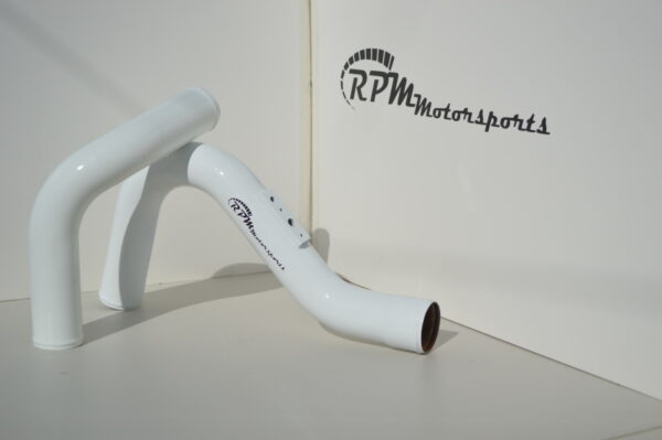 Upgraded Chargepipes for the Pontiac Solstice GXP and Saturn Sky Redline shown in Gloss White.